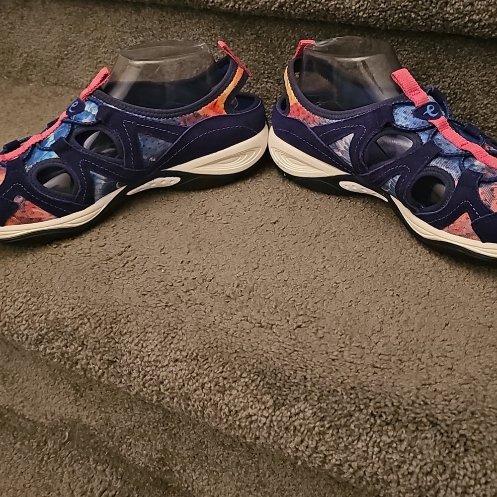 L Easy Spirit Earthen women's walking shoe Navy Tie Dye Sz10WW - Picture 9 of 11